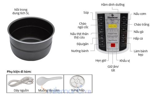 NỒI ÁP SUẤT 5L BLUESTONE PCB-5751D